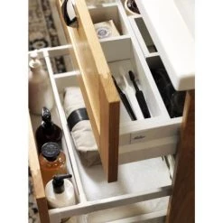 Miller London 120 Wall Hung Four Drawer Vanity Unit + Double Basin (Black) -Victorian Plumbing Shop LOND60WHIDR D3N 460 1