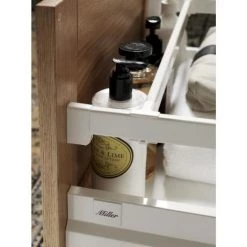 Miller London 120 Wall Hung Four Drawer Vanity Unit + Double Basin (White) 5 Miller London 120 Wall Hung Four Drawer Vanity Unit + Double Basin (White) -Victorian Plumbing Shop LOND60WHIDR D4N 460 2