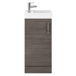 Milan W400 x D222mm Grey Avola Effect Compact Floor Standing Basin Unit -Victorian Plumbing Shop MIL003 d3 460