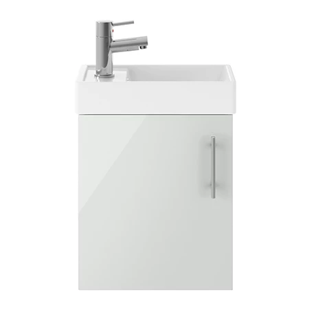 MILWHGM_p.jpg Milan 400mm Grey Mist Compact Wall Hung Vanity Basin Unit -Victorian Plumbing Shop MILWHGM p