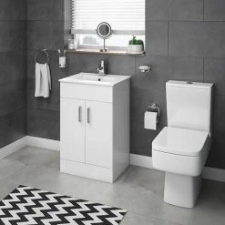 Toreno White 500mm Vanity Unit (Flat Packed) -Victorian Plumbing Shop MV500FP d2 460