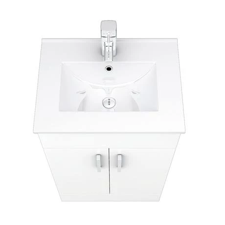 MV500_D4_460.jpg Toreno Small Vanity Sink With Cabinet - 500mm Modern High Gloss White -Victorian Plumbing Shop MV500 D4 460
