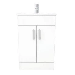 Toreno Small Vanity Sink With Cabinet - 500mm Modern High Gloss White 5 Toreno Small Vanity Sink With Cabinet - 500mm Modern High Gloss White -Victorian Plumbing Shop MV500 D5 460