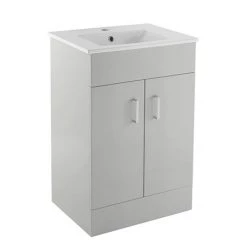 Toreno Light Grey 500mm Modern Vanity Unit