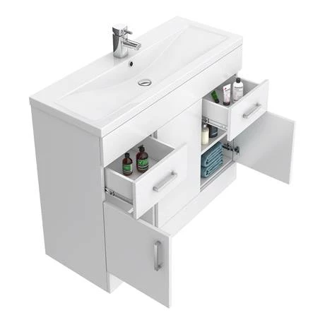 MVME1000_d1_460.jpg Toreno Basin Unit - 1000mm Modern High Gloss White with Mid Edged Basin -Victorian Plumbing Shop MVME1000 d1 460