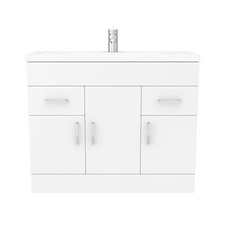 MVME1000_d2_460.jpg Toreno Basin Unit - 1000mm Modern High Gloss White with Mid Edged Basin -Victorian Plumbing Shop MVME1000 d2 460