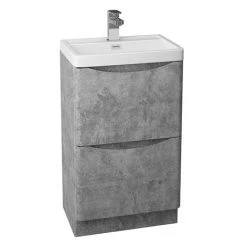 Monza Concrete Effect 500mm Wide Floor Standing Vanity Unit