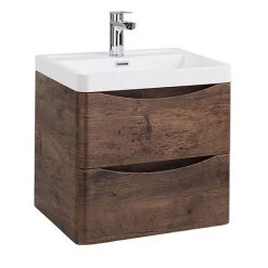Monza Chestnut 500mm Wide Wall Mounted Vanity Unit