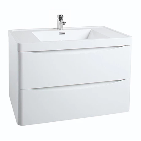 MZ75GWWH1-p.jpg Monza Gloss White 750mm Wide Wall Mounted Vanity Unit -Victorian Plumbing Shop MZ75GWWH1 p
