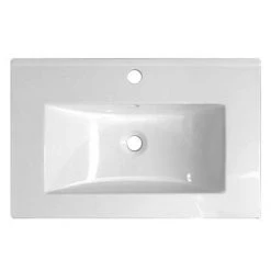 Nova 500mm Vanity Sink With Cabinet - Modern High Gloss White 2 Nova 500mm Vanity Sink With Cabinet - Modern High Gloss White -Victorian Plumbing Shop NV500 d2 460