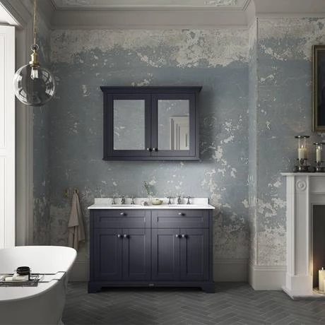 OLWM12TB_d2_460.jpg Old London 1200mm Cabinet & Double Bowl White Marble Top - Twilight Blue -Victorian Plumbing Shop OLWM12TB d2 460
