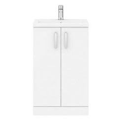 Pallas 500 Modern Gloss White Floor Standing Vanity Unit 3 Pallas 500 Modern Gloss White Floor Standing Vanity Unit -Victorian Plumbing Shop PAL006E d4 460