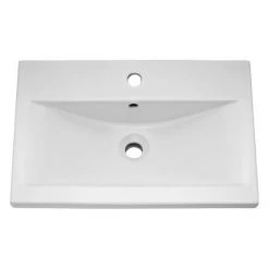 Victorian Plumbing Shop -Victorian Plumbing Shop Premier 600 x 400mm Floor Standing Mid Edge Basin Cabinet Gloss White VTNB600 d1 460