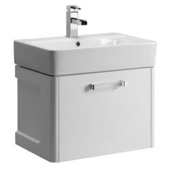 Tavistock Q60 575mm Wall Mounted Unit & Basin - Gloss White
