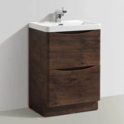 Monza Chestnut 600mm Wide Floor Standing Vanity Unit -Victorian Plumbing Shop RC600FS D6 460