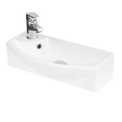 Arezzo Matt Grey 450mm 1TH Floor Standing Cloakroom Vanity Unit 3 Arezzo Matt Grey 450mm 1TH Floor Standing Cloakroom Vanity Unit -Victorian Plumbing Shop RH BASIN 460