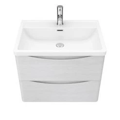 Monza White Ash 600mm Wide Wall Mounted Vanity Unit -Victorian Plumbing Shop RWA600WM n d5 460