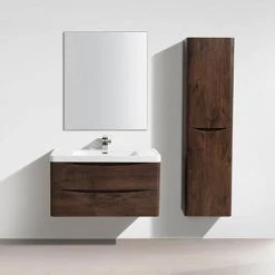 Monza Chestnut 900mm Wide Wall Mounted Vanity Unit -Victorian Plumbing Shop Ronda Chestnut 900mm Wide Wall Mounted Vanity Unit d5 460