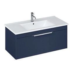 Britton Shoreditch 1000mm Wall-Hung Single Drawer Vanity Unit - Matt Blue