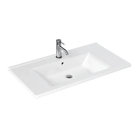 S85DDBSQ_D1_460-7.jpg Britton Shoreditch 850mm Wall-Hung Double Drawer Vanity Unit with Brass Handles - Matt Blue -Victorian Plumbing Shop S85DDBSQ D1 460 7