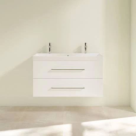 SAVE01B401_D2_460.jpg Villeroy and Boch Avento Crystal White 1000mm Wall Hung 2-Drawer Double Vanity Unit -Victorian Plumbing Shop SAVE01B401 D2 460