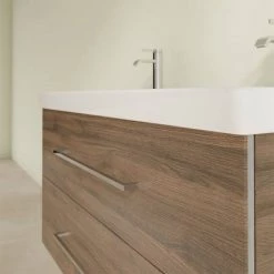 Villeroy and Boch Avento Arizona Oak 1000mm Wall Hung 2-Drawer Double Vanity Unit 3 Villeroy and Boch Avento Arizona Oak 1000mm Wall Hung 2-Drawer Double Vanity Unit -Victorian Plumbing Shop SAVE01VH01 D4 460