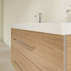 Villeroy and Boch Avento Nordic Oak 1000mm Wall Hung 2-Drawer Double Vanity Unit 4 Villeroy and Boch Avento Nordic Oak 1000mm Wall Hung 2-Drawer Double Vanity Unit -Victorian Plumbing Shop SAVE01VJ01 D4 460