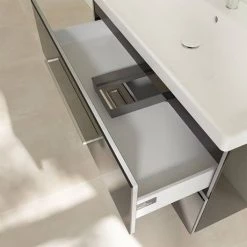 Villeroy and Boch Avento Crystal Black 1000mm Wall Hung 2-Drawer Vanity Unit 5 Villeroy and Boch Avento Crystal Black 1000mm Wall Hung 2-Drawer Vanity Unit -Victorian Plumbing Shop SAVE03B301 D6 460