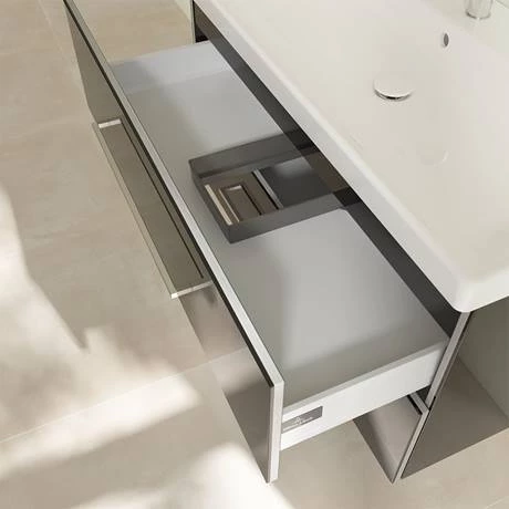 SAVE03B301_D6_460.jpg Villeroy and Boch Avento Crystal Black 1000mm Wall Hung 2-Drawer Vanity Unit -Victorian Plumbing Shop SAVE03B301 D6 460