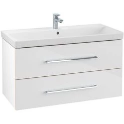 Villeroy and Boch Avento Wall Hung Vanity Unit 1000mm - Crystal White - SAVE03B401