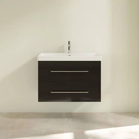 SAVE05B301_D2_460.jpg Villeroy and Boch Avento Crystal Black 800mm Wall Hung 2-Drawer Vanity Unit -Victorian Plumbing Shop SAVE05B301 D2 460