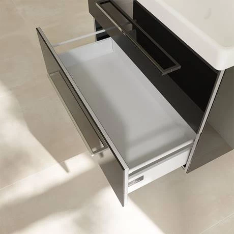 SAVE05B301_D5_460.jpg Villeroy and Boch Avento Crystal Black 800mm Wall Hung 2-Drawer Vanity Unit -Victorian Plumbing Shop SAVE05B301 D5 460