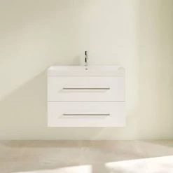 Villeroy and Boch Avento Wall Hung Vanity Unit 800mm - Crystal White - SAVE05B401 -Victorian Plumbing Shop SAVE05B401 D2 460