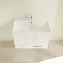 Villeroy and Boch Avento Wall Hung Vanity Unit 800mm - Crystal White - SAVE05B401 -Victorian Plumbing Shop SAVE05B401 D3 460