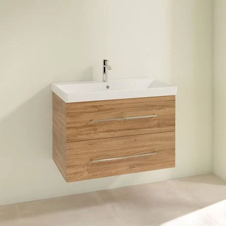 SAVE05RH01_D1_460.jpg Villeroy and Boch Avento Oak Kansas 800mm Wall Hung 2-Drawer Vanity Unit -Victorian Plumbing Shop SAVE05RH01 D1 460