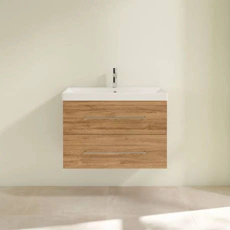 SAVE05RH01_D2_460.jpg Villeroy and Boch Avento Oak Kansas 800mm Wall Hung 2-Drawer Vanity Unit -Victorian Plumbing Shop SAVE05RH01 D2 460