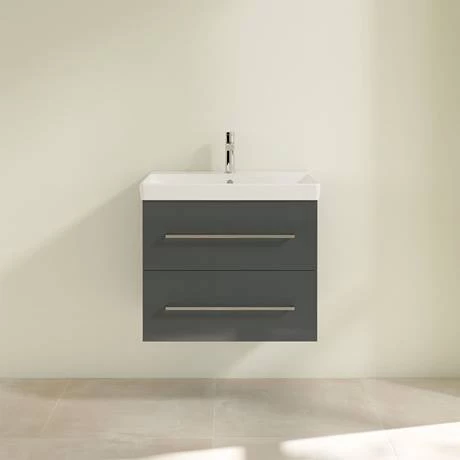 SAVE07B101_D2_460.jpg Villeroy and Boch Avento Crystal Grey 650mm Wall Hung 2-Drawer Vanity Unit -Victorian Plumbing Shop SAVE07B101 D2 460
