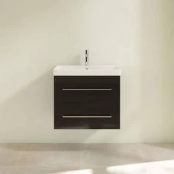 Villeroy and Boch Avento Crystal Black 650mm Wall Hung 2-Drawer Vanity Unit 2 Villeroy and Boch Avento Crystal Black 650mm Wall Hung 2-Drawer Vanity Unit -Victorian Plumbing Shop SAVE07B301 D2 460