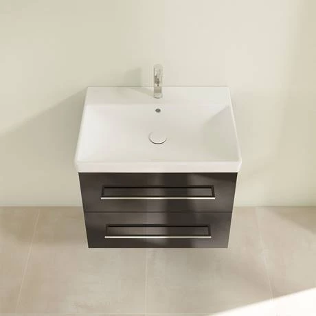 SAVE07B301_D3_460.jpg Villeroy and Boch Avento Crystal Black 650mm Wall Hung 2-Drawer Vanity Unit -Victorian Plumbing Shop SAVE07B301 D3 460