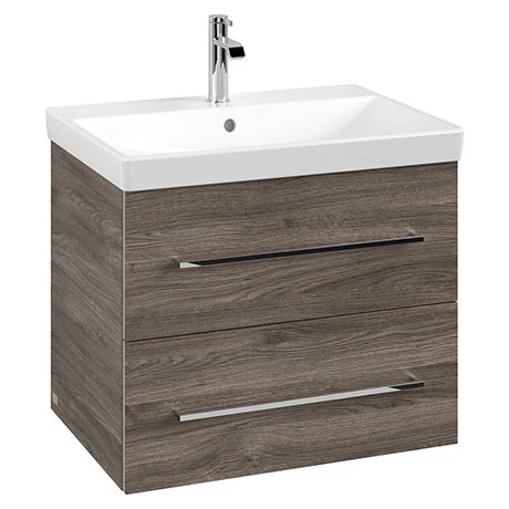 SAVE07RK01_P.jpg Villeroy and Boch Avento Stone Oak 650mm Wall Hung 2-Drawer Vanity Unit -Victorian Plumbing Shop SAVE07RK01 P
