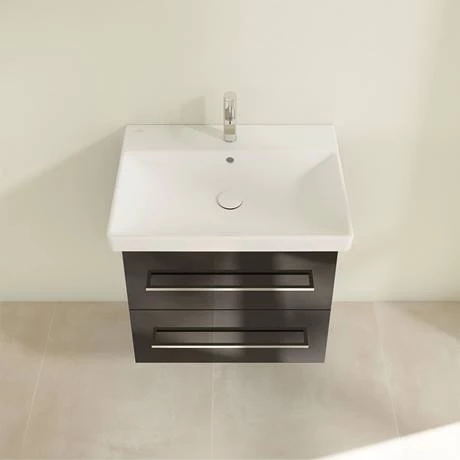 SAVE09B301_D3_460.jpg Villeroy and Boch Avento Crystal Black 600mm Wall Hung 2-Drawer Vanity Unit -Victorian Plumbing Shop SAVE09B301 D3 460