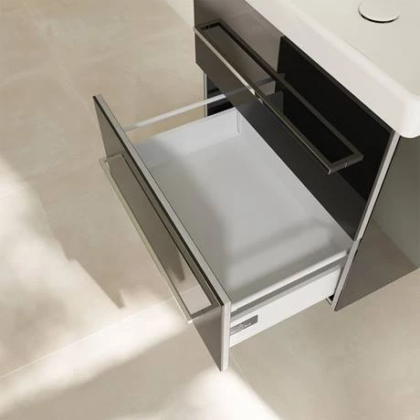 SAVE09B301_D5_460.jpg Villeroy and Boch Avento Crystal Black 600mm Wall Hung 2-Drawer Vanity Unit -Victorian Plumbing Shop SAVE09B301 D5 460