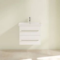 Villeroy and Boch Avento Wall Hung Vanity Unit 580mm - Crystal White - SAVE09B401 -Victorian Plumbing Shop SAVE09B401 D2 460