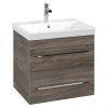 Villeroy and Boch Avento Stone Oak 600mm Wall Hung 2-Drawer Vanity Unit