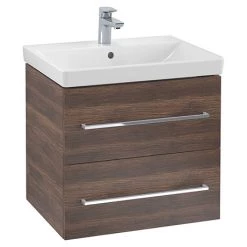 Villeroy and Boch Avento Arizona Oak 600mm Wall Hung 2-Drawer Vanity Unit