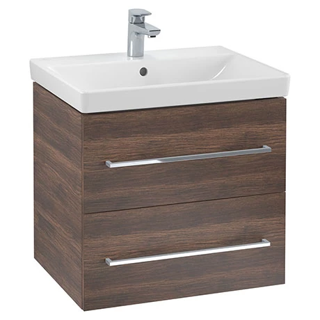 SAVE09VH01_P.jpg Villeroy and Boch Avento Arizona Oak 600mm Wall Hung 2-Drawer Vanity Unit -Victorian Plumbing Shop SAVE09VH01 P