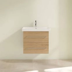 Villeroy and Boch Avento Nordic Oak 600mm Wall Hung 2-Drawer Vanity Unit -Victorian Plumbing Shop SAVE09VJ01 D2 460