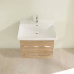 Villeroy and Boch Avento Nordic Oak 600mm Wall Hung 2-Drawer Vanity Unit -Victorian Plumbing Shop SAVE09VJ01 D3 460