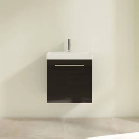 SAVE11B301_D2_460.jpg Villeroy and Boch Avento Crystal Black 550mm Wall Hung 1-Door Vanity Unit -Victorian Plumbing Shop SAVE11B301 D2 460