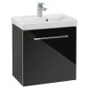 Villeroy and Boch Avento Crystal Black 550mm Wall Hung 1-Door Vanity Unit